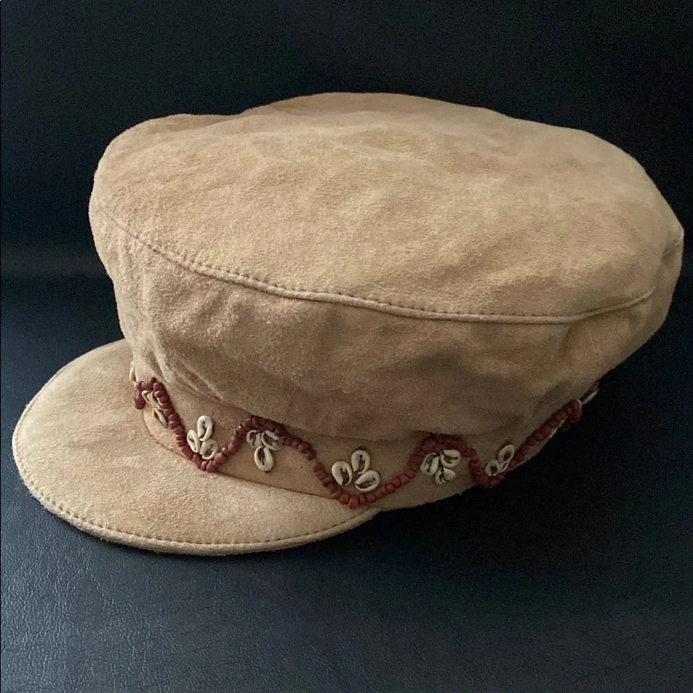 Vintage Corinne Brodbeck Tan Suede Hat - Picture 4 of 7